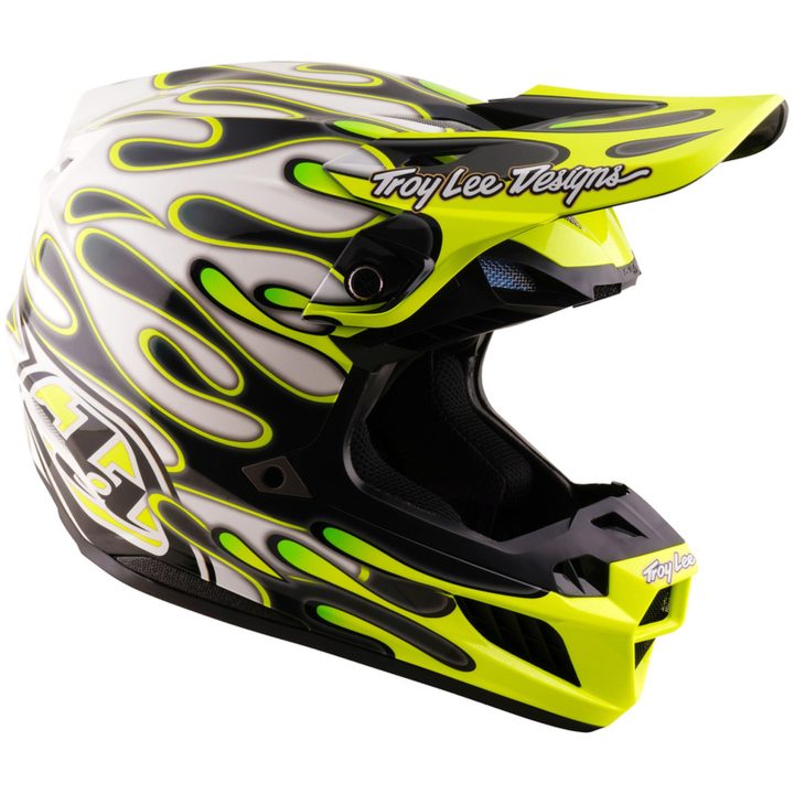 Crosshjälm SE5 Composite MIPS Overspray Grå Neongul TROY LEE DESIGNS XS – bild 7