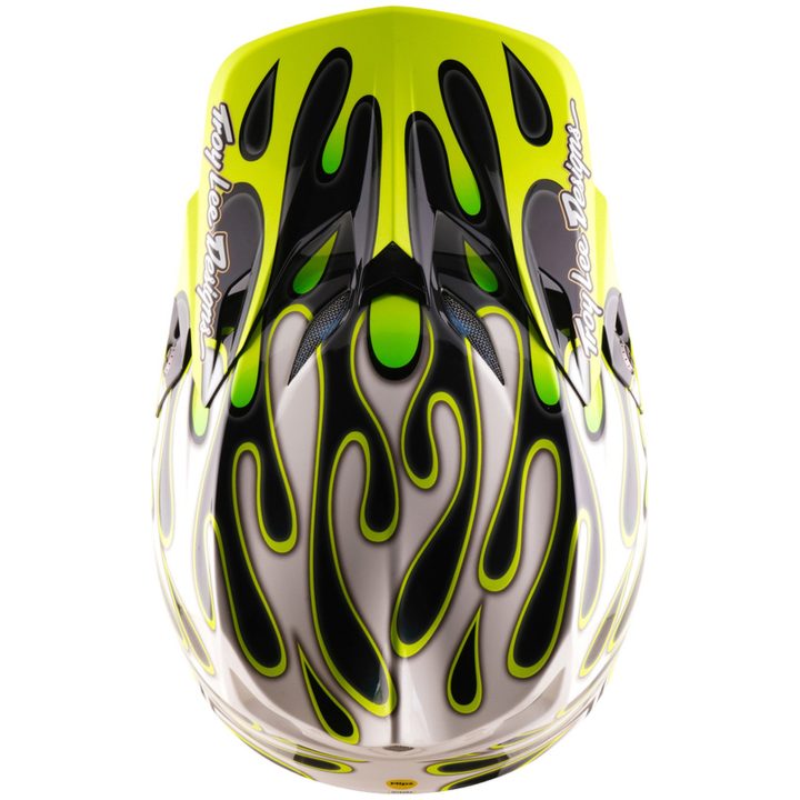 Crosshjälm SE5 Composite MIPS Overspray Grå Neongul TROY LEE DESIGNS XS – bild 8