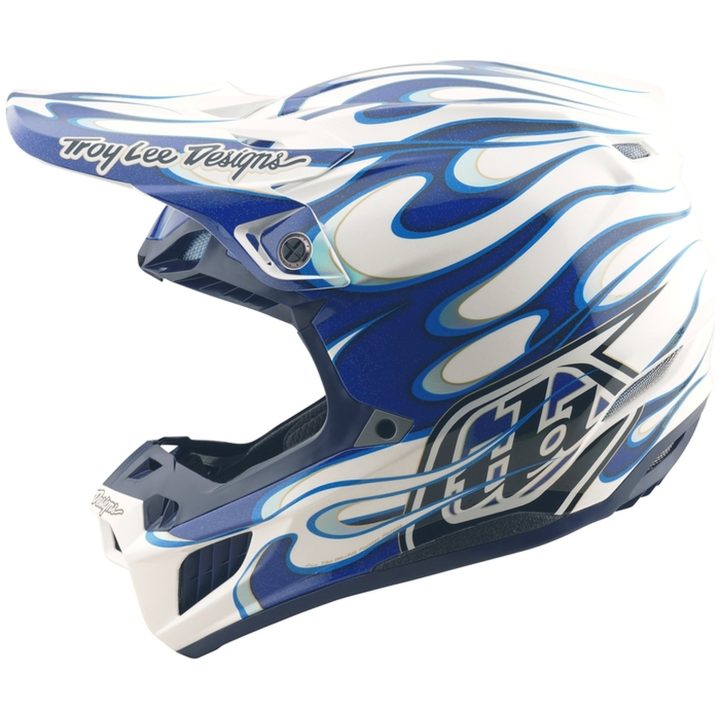 Crosshjälm SE5 Composite Torched Blå Blank TROY LEE DESIGNS Small – bild 3