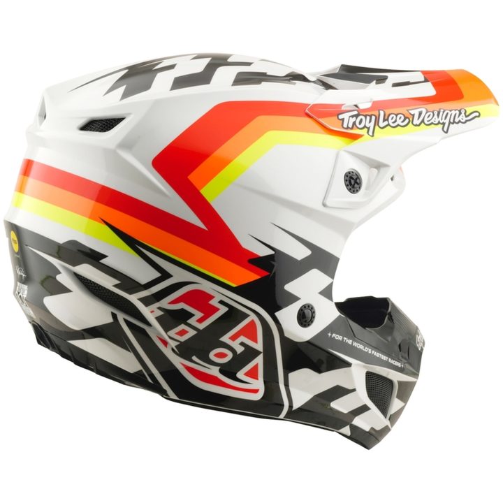 Crosshjälm SE5 Polycarbonate MIPS Orange Vit TROY LEE DESIGNS s – bild 5