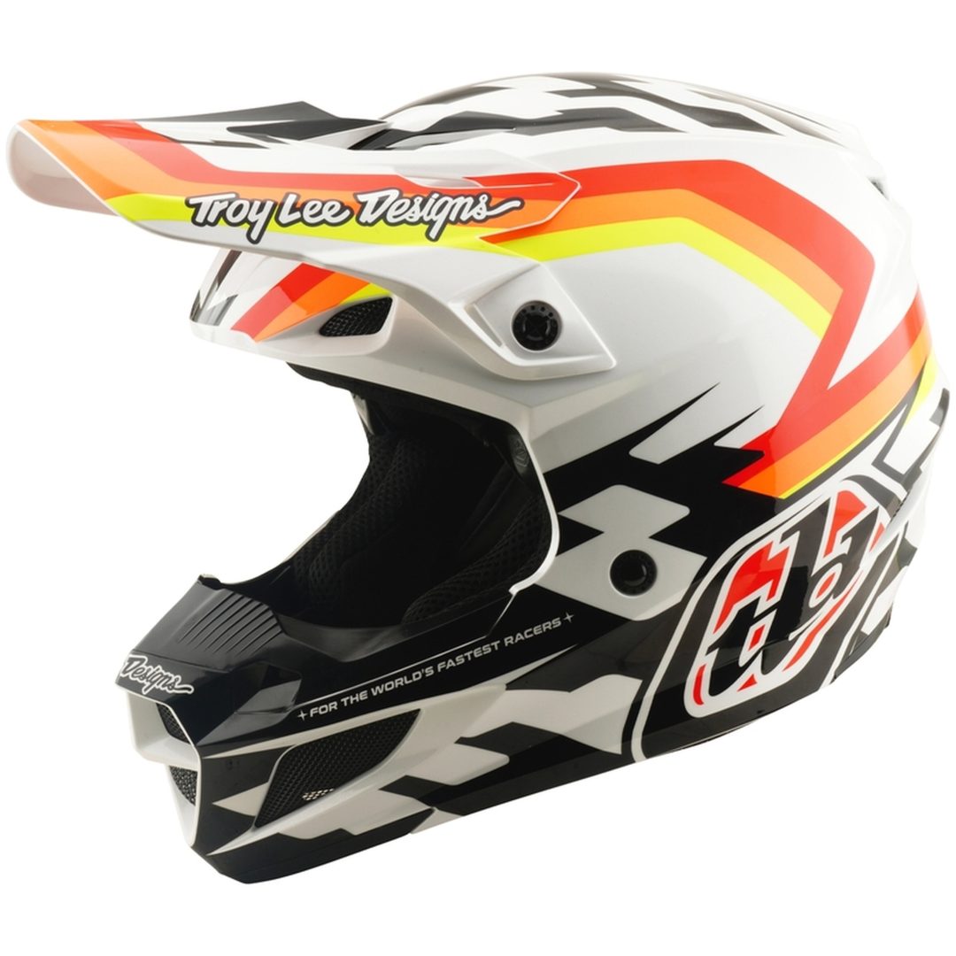 Crosshjälm SE5 Polycarbonate MIPS Orange Vit TROY LEE DESIGNS s