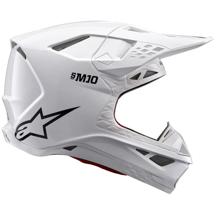 Crosshjälm Sm10 Solid Vit ALPINESTARS XS – bild 4