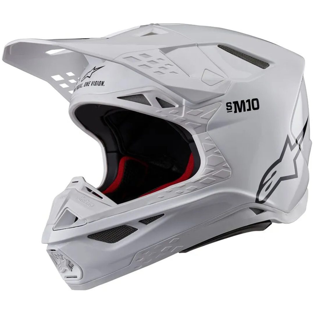 Crosshjälm Sm10 Solid Vit ALPINESTARS XS