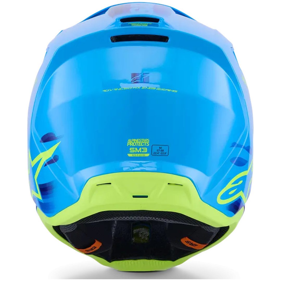 Crosshjälm SM3 Blå Cyan ALPINESTARS XS – bild 2
