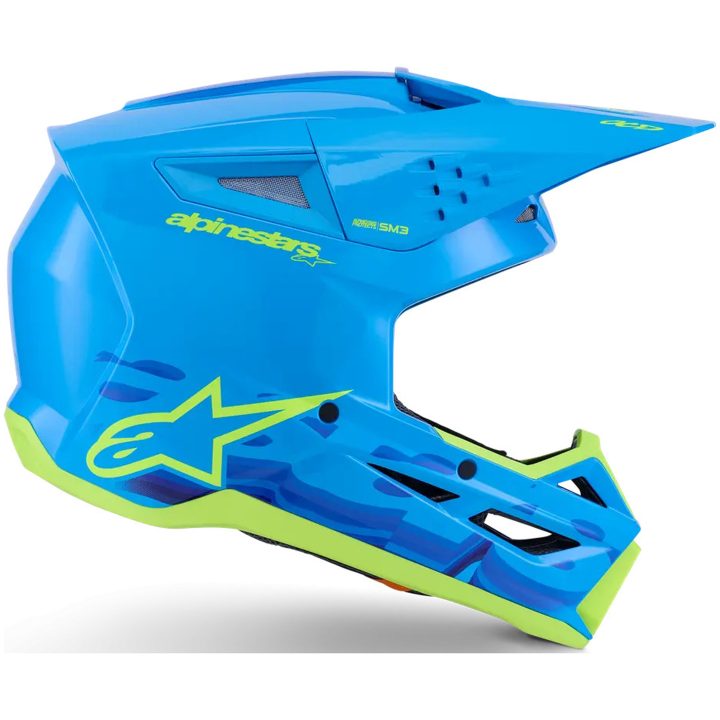 Crosshjälm SM3 Blå Cyan ALPINESTARS XS – bild 4
