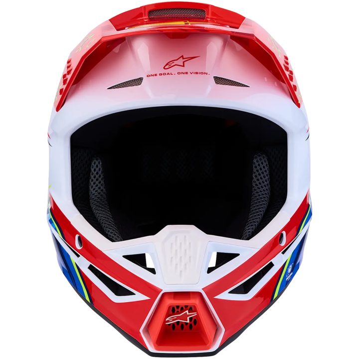 Crosshjälm SM3 Falcon Röd Blå Vit ALPINESTARS(MX) XS – bild 4