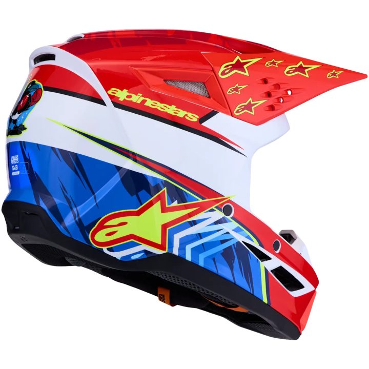 Crosshjälm SM3 Falcon Röd Blå Vit ALPINESTARS(MX) XS – bild 5