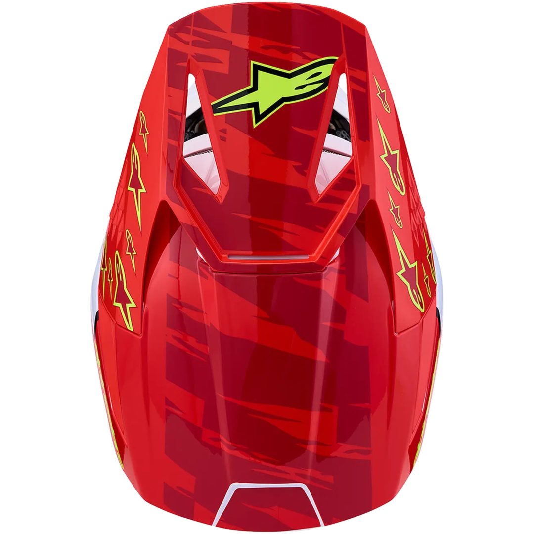 Crosshjälm SM3 Falcon Röd Blå Vit ALPINESTARS(MX) XS – bild 6