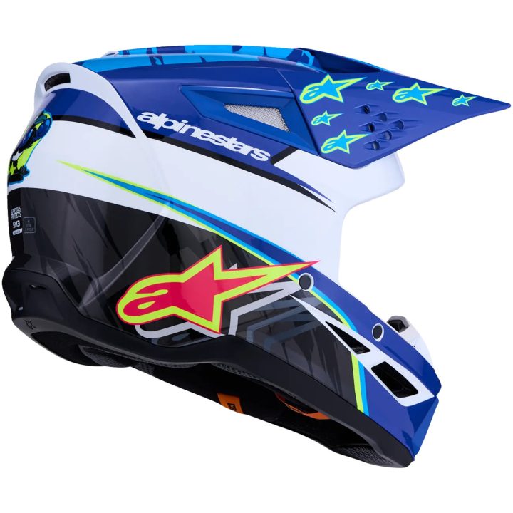 Crosshjälm SM3 Falcon Svart Blå Rosa Vit ALPINESTARS(MX) XS – bild 5