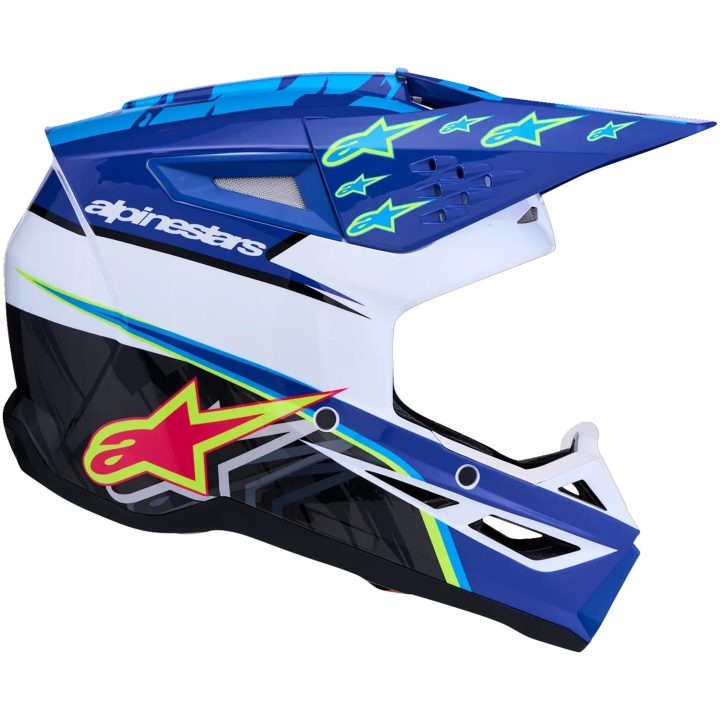 Crosshjälm SM3 Falcon Svart Blå Rosa Vit ALPINESTARS(MX) XS – bild 6