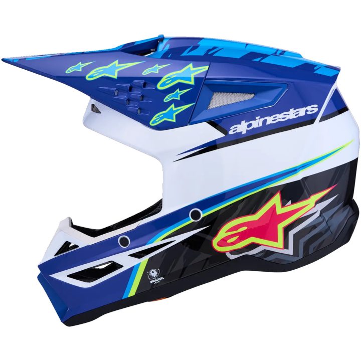 Crosshjälm SM3 Falcon Svart Blå Rosa Vit ALPINESTARS(MX) XS – bild 7