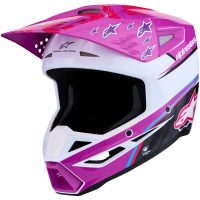 Crosshjälm SM3 Falcon Svart Rosa Lila Vit ALPINESTARS(MX)
