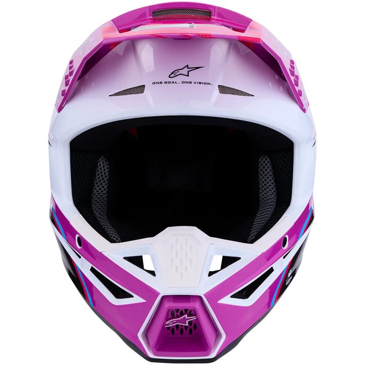 Crosshjälm SM3 Falcon Svart Rosa Lila Vit ALPINESTARS(MX) XS – bild 4