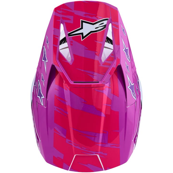 Crosshjälm SM3 Falcon Svart Rosa Lila Vit ALPINESTARS(MX) XS – bild 7