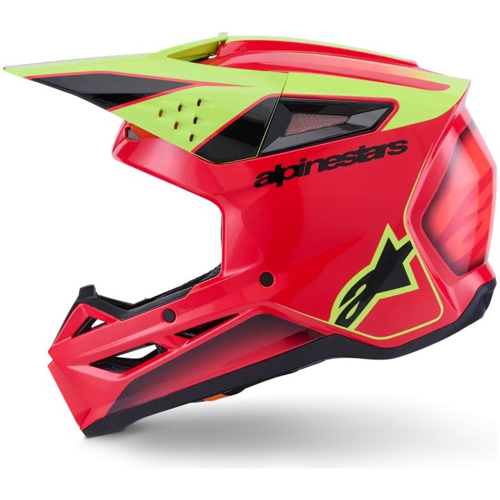 Crosshjälm SM3 Fray Svart Röd Gul ALPINESTARS(MX) XL – bild 5