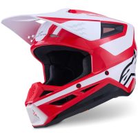 Crosshjälm SM3 Heat Svart Röd Vit ALPINESTARS(MX)