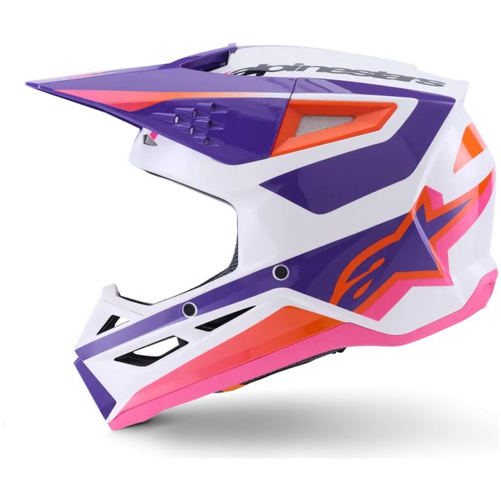 Crosshjälm SM3 Heat Vit Rosa Lila ALPINESTARS(MX) XS – bild 3