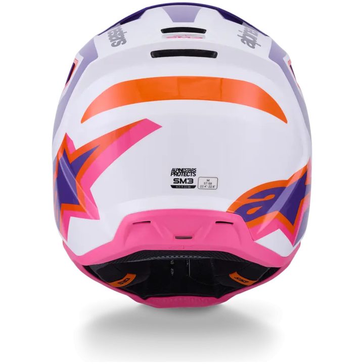 Crosshjälm SM3 Heat Vit Rosa Lila ALPINESTARS(MX) XS – bild 4