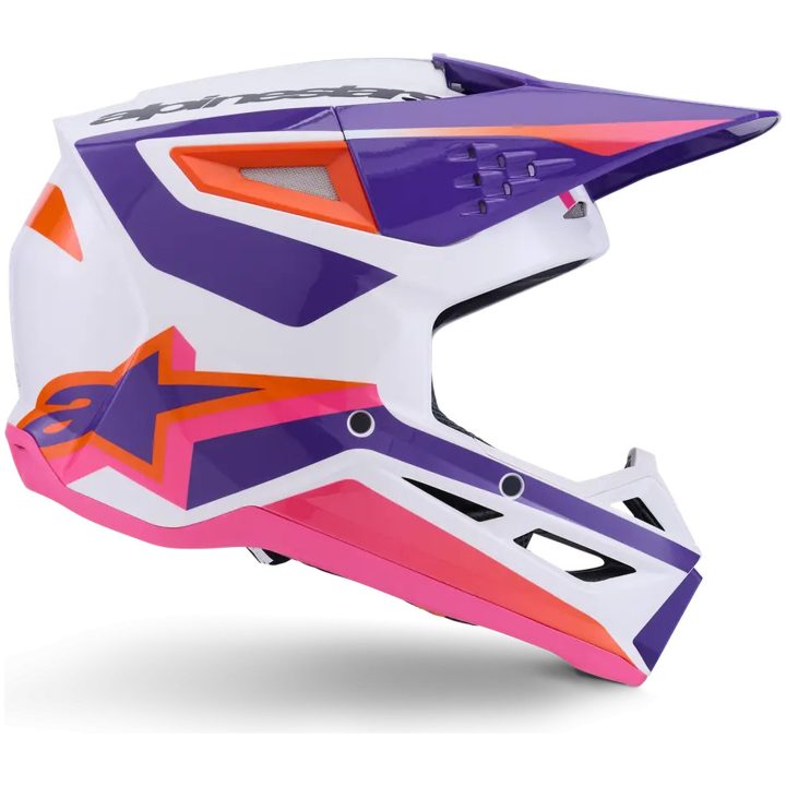 Crosshjälm SM3 Heat Vit Rosa Lila ALPINESTARS(MX) XS – bild 5