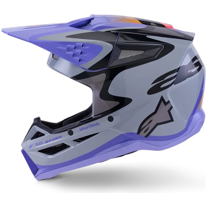 Crosshjälm SM3 Jettson Grå/Lila ALPINESTARS s – bild 3
