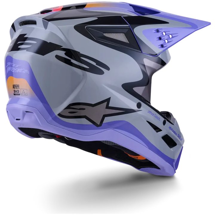 Crosshjälm SM3 Jettson Grå/Lila ALPINESTARS s – bild 4
