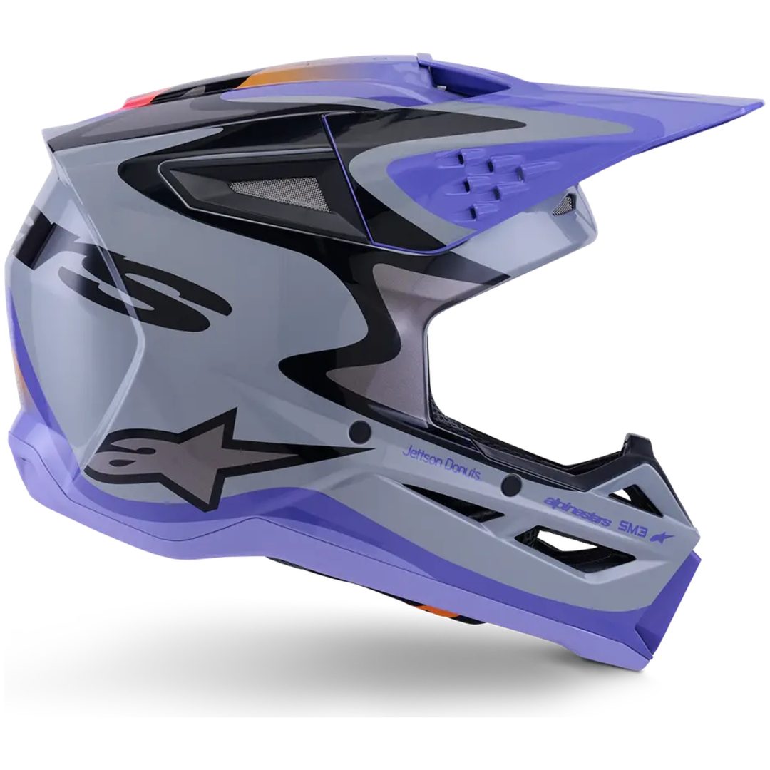 Crosshjälm SM3 Jettson Grå/Lila ALPINESTARS s – bild 6