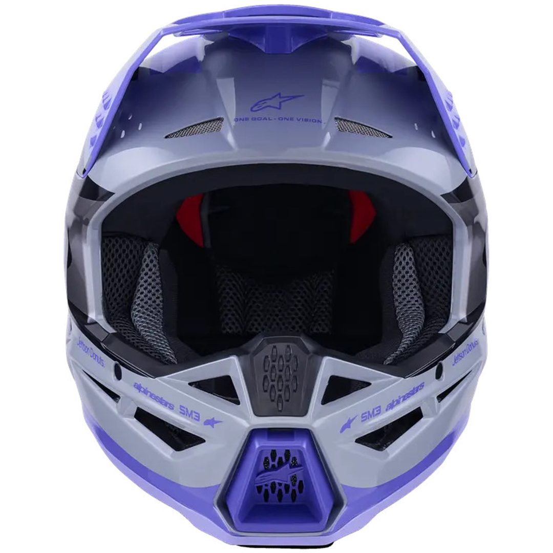 Crosshjälm SM3 Jettson Lila/Grå ALPINESTARS XS – bild 2
