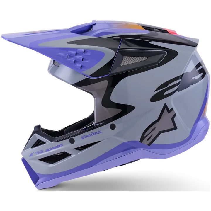 Crosshjälm SM3 Jettson Lila/Grå ALPINESTARS XS – bild 7