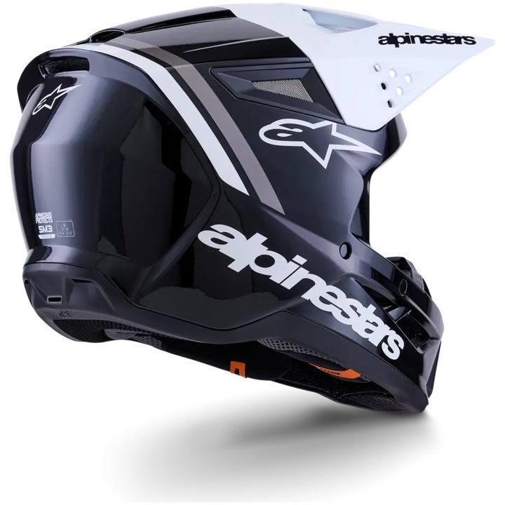 Crosshjälm SM3 Radium Svart Grå Vit ALPINESTARS(MX) XS – bild 2