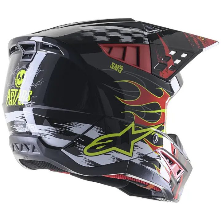 Crosshjälm Sm5 Rash Röd/Grå ALPINESTARS M – bild 2