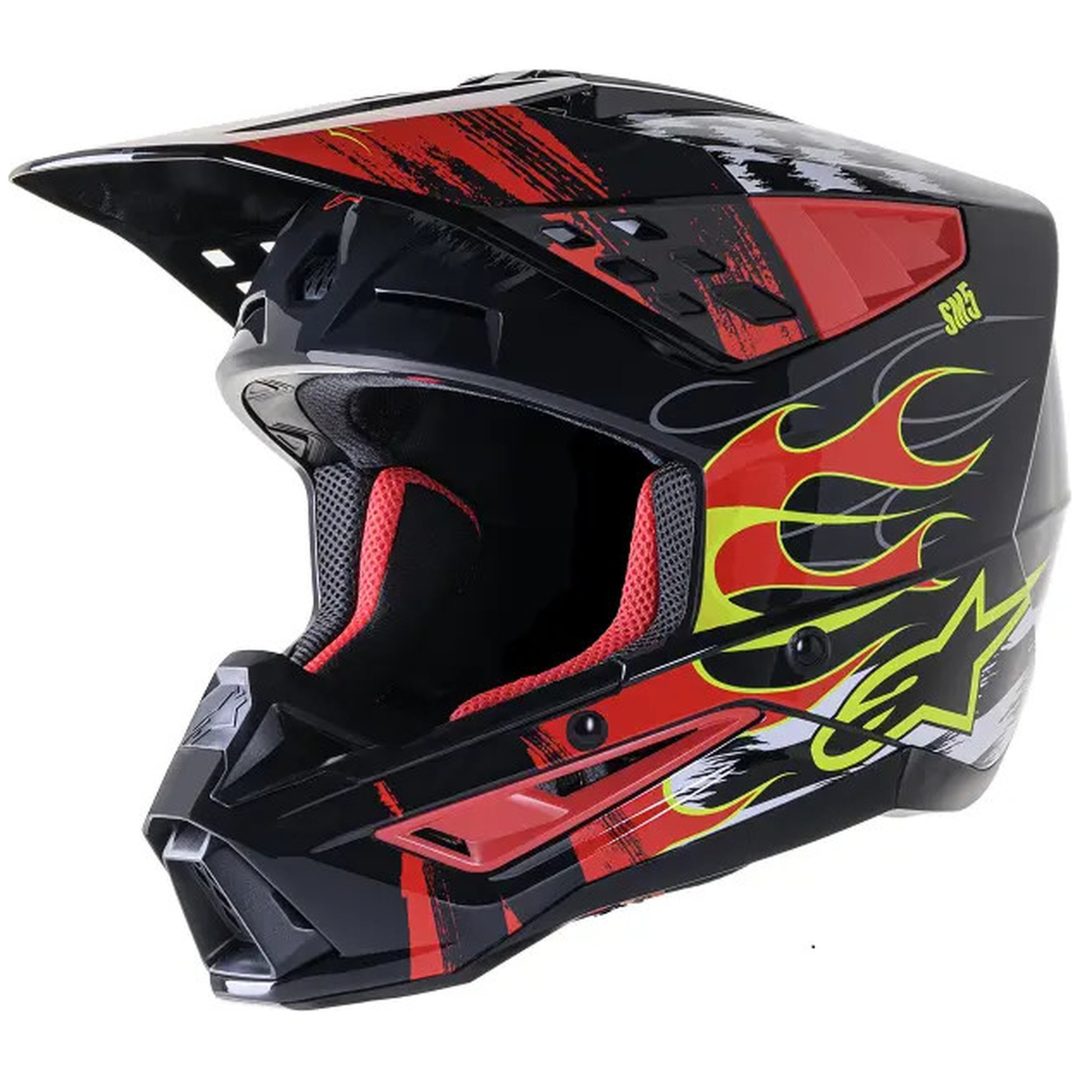 Crosshjälm Sm5 Rash Röd/Grå ALPINESTARS M