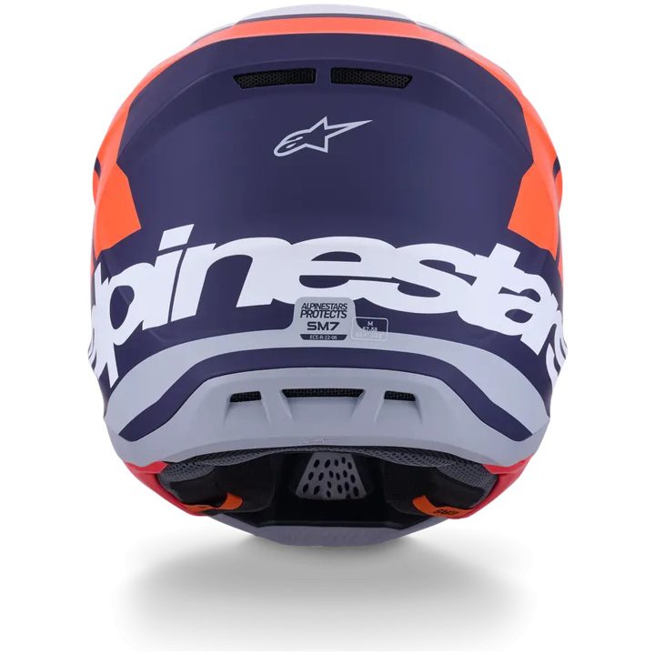 Crosshjälm SM7 Core Blå/Orange Matt ALPINESTARS XL – bild 6