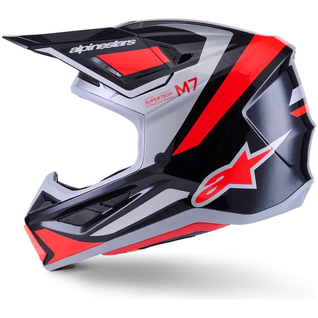 Crosshjälm SM7 Rise Svart/Röd ALPINESTARS XS – bild 2