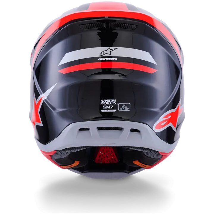 Crosshjälm SM7 Rise Svart/Röd ALPINESTARS XS – bild 3