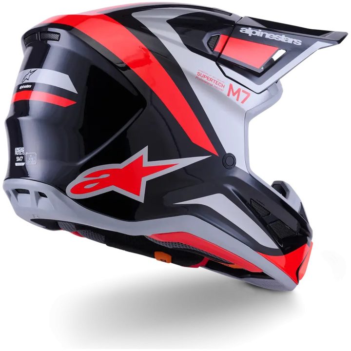 Crosshjälm SM7 Rise Svart/Röd ALPINESTARS XS – bild 6