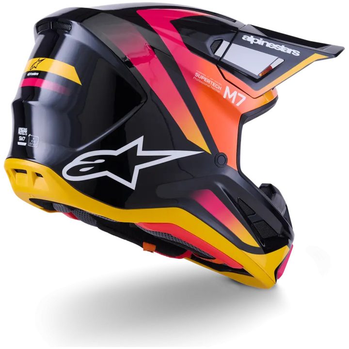 Crosshjälm SM7 Rise Svart/Rosa ALPINESTARS XS – bild 7