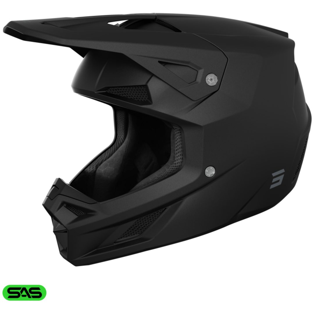 Crosshjälm Speed Solid Svart Matt Shot L