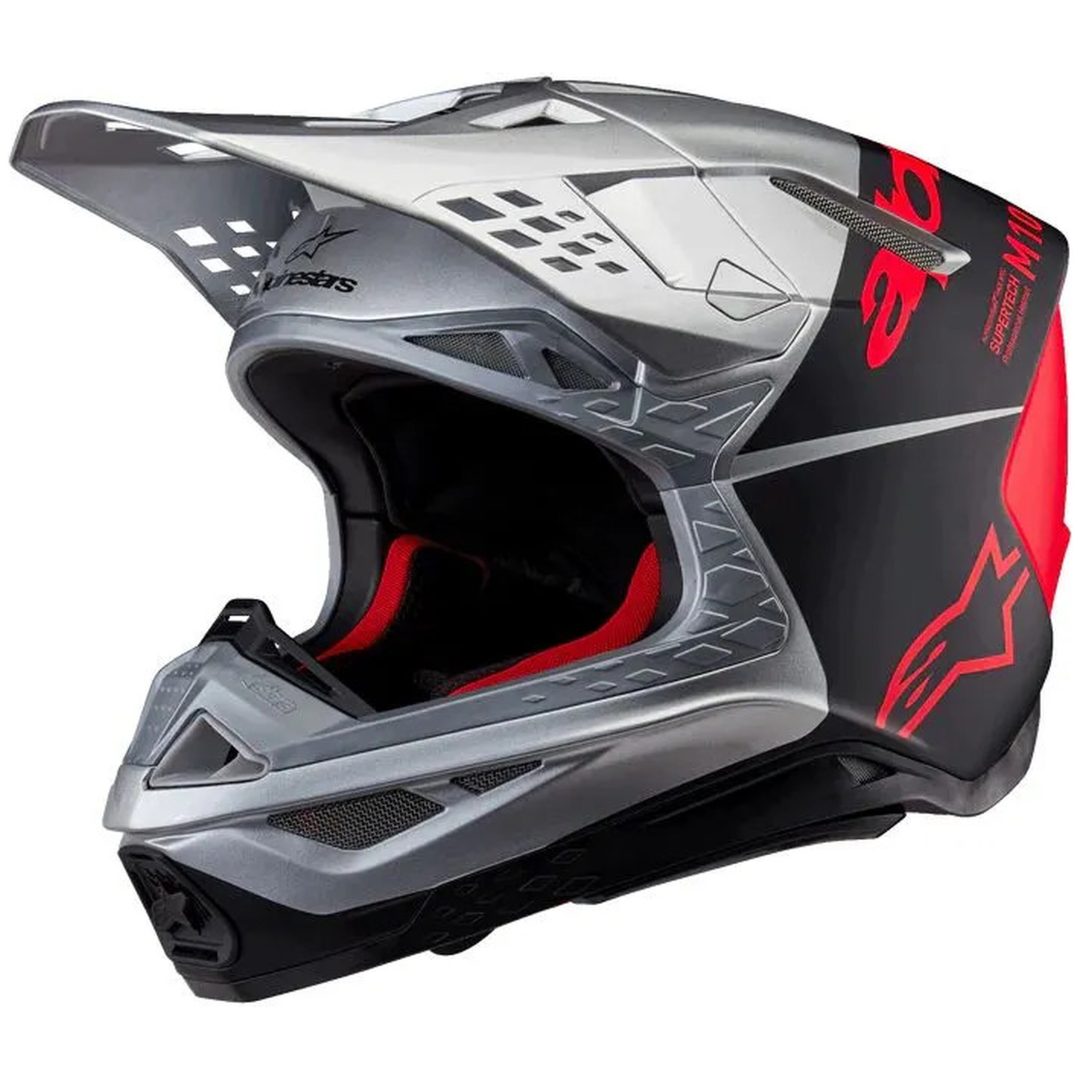 Crosshjälm Supertech M10 Orange/Silver ALPINESTARS Small – bild 2