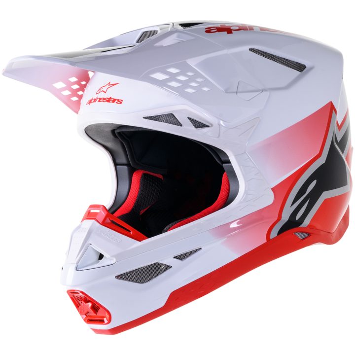 Crosshjälm Supertech M10 Svart/Röd/Vit ALPINESTARS Small – bild 3
