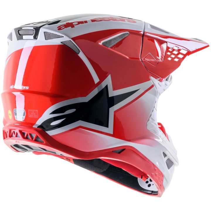 Crosshjälm Supertech M10 Svart/Röd/Vit ALPINESTARS Small – bild 4