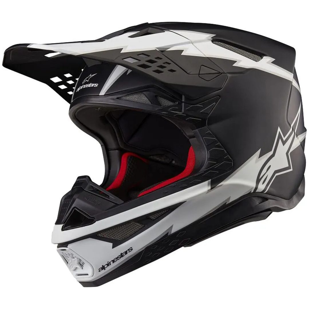 Crosshjälm Supertech M10 Svart/Vit ALPINESTARS Small