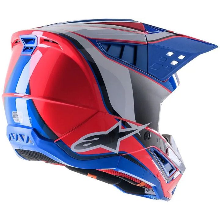 Crosshjälm Supertech M5 Blå/Grå/Rosa/Vit ALPINESTARS XS – bild 2