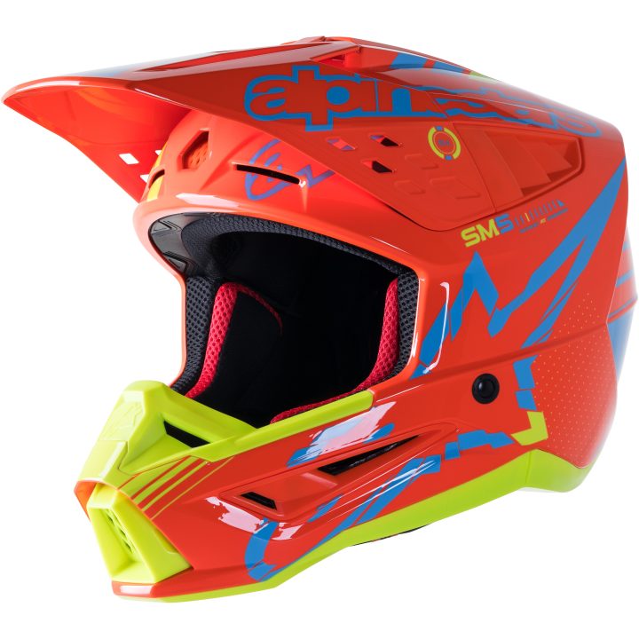 Crosshjälm Supertech M5 Blå/Orange/Gul ALPINESTARS Small – bild 2