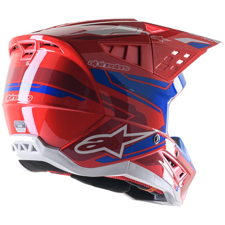 Crosshjälm Supertech M5 Blå/Röd/Vit ALPINESTARS Small – bild 5