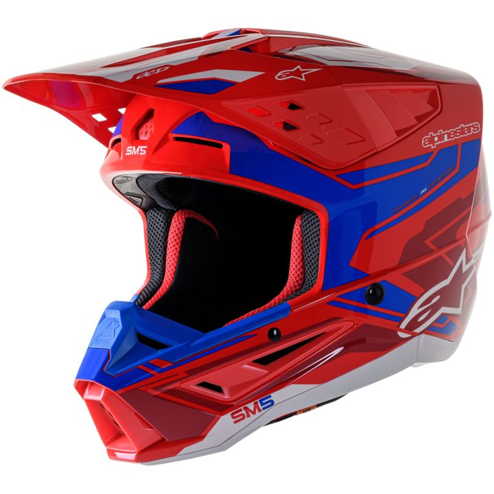 Crosshjälm Supertech M5 Blå/Röd/Vit ALPINESTARS Small – bild 3
