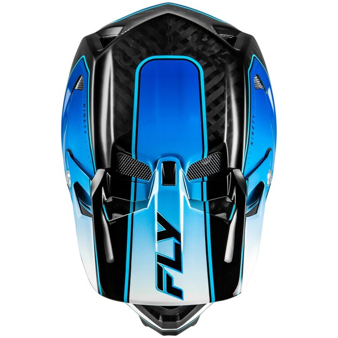 Crosshjälm Werx-R Carbon Flow Blå/Vit Blank FLY RACING L – bild 3