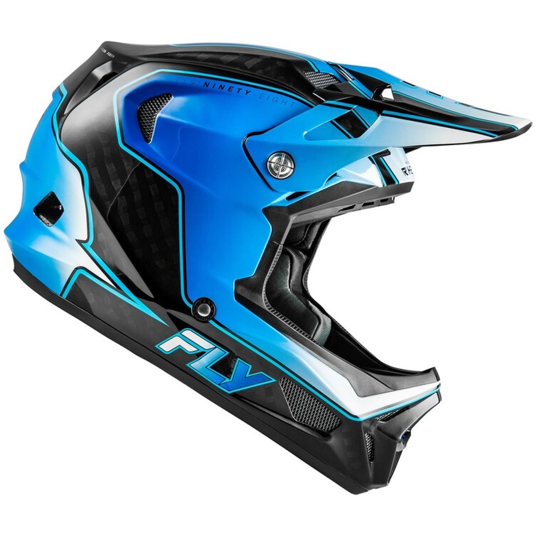 Crosshjälm Werx-R Carbon Flow Blå/Vit Blank FLY RACING L – bild 4