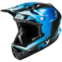 Crosshjälm Werx-R Carbon Flow Blå/Vit Blank FLY RACING