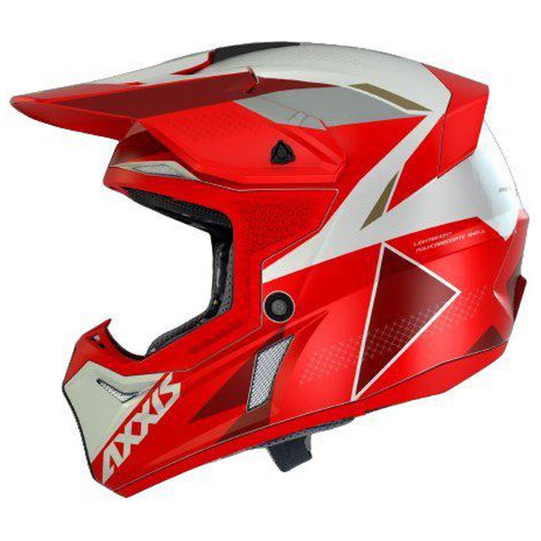 Crosshjälm Wolf Bandit B5 Röd Matt AXXIS XS – bild 2