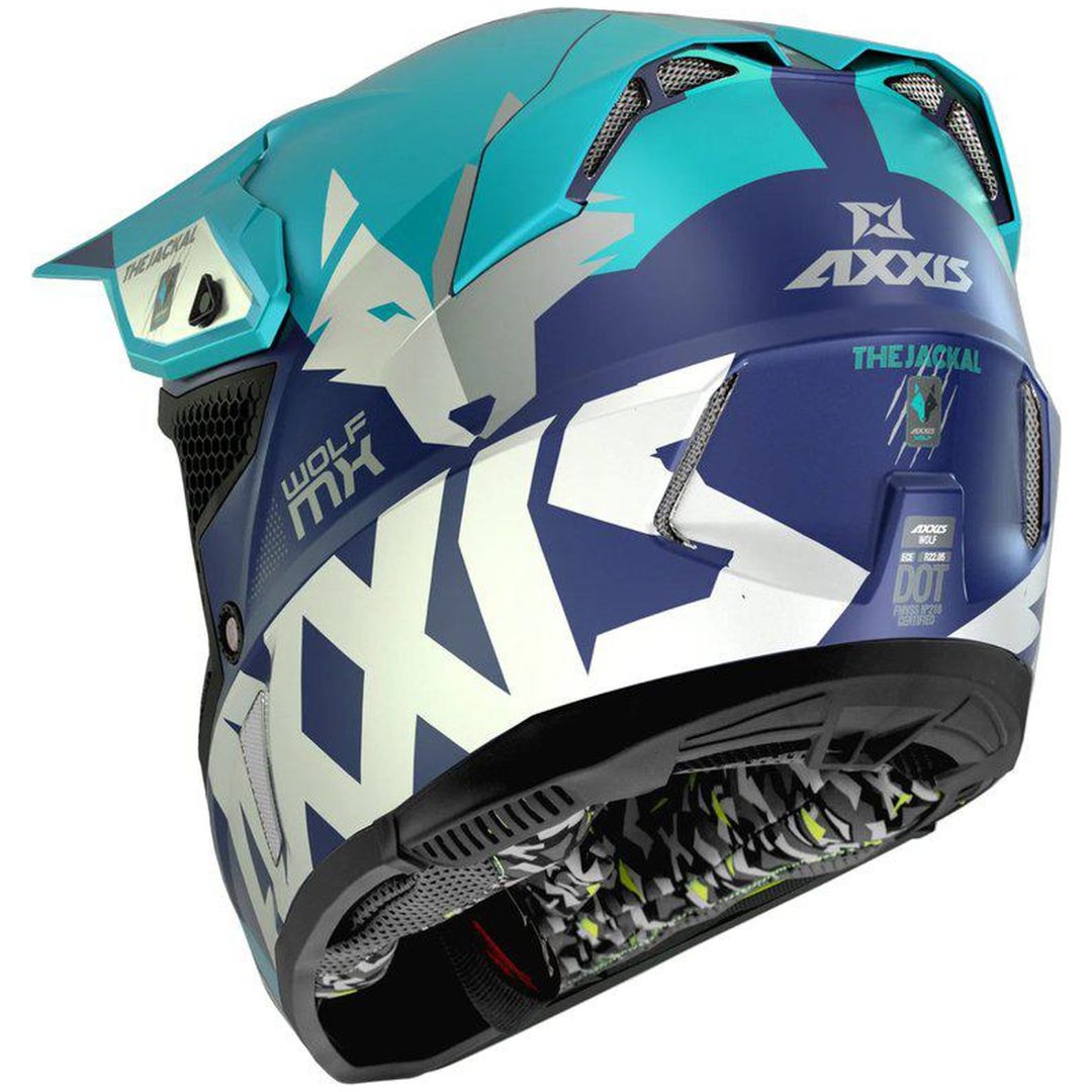 Crosshjälm Wolf Mattblå AXXIS – bild 2